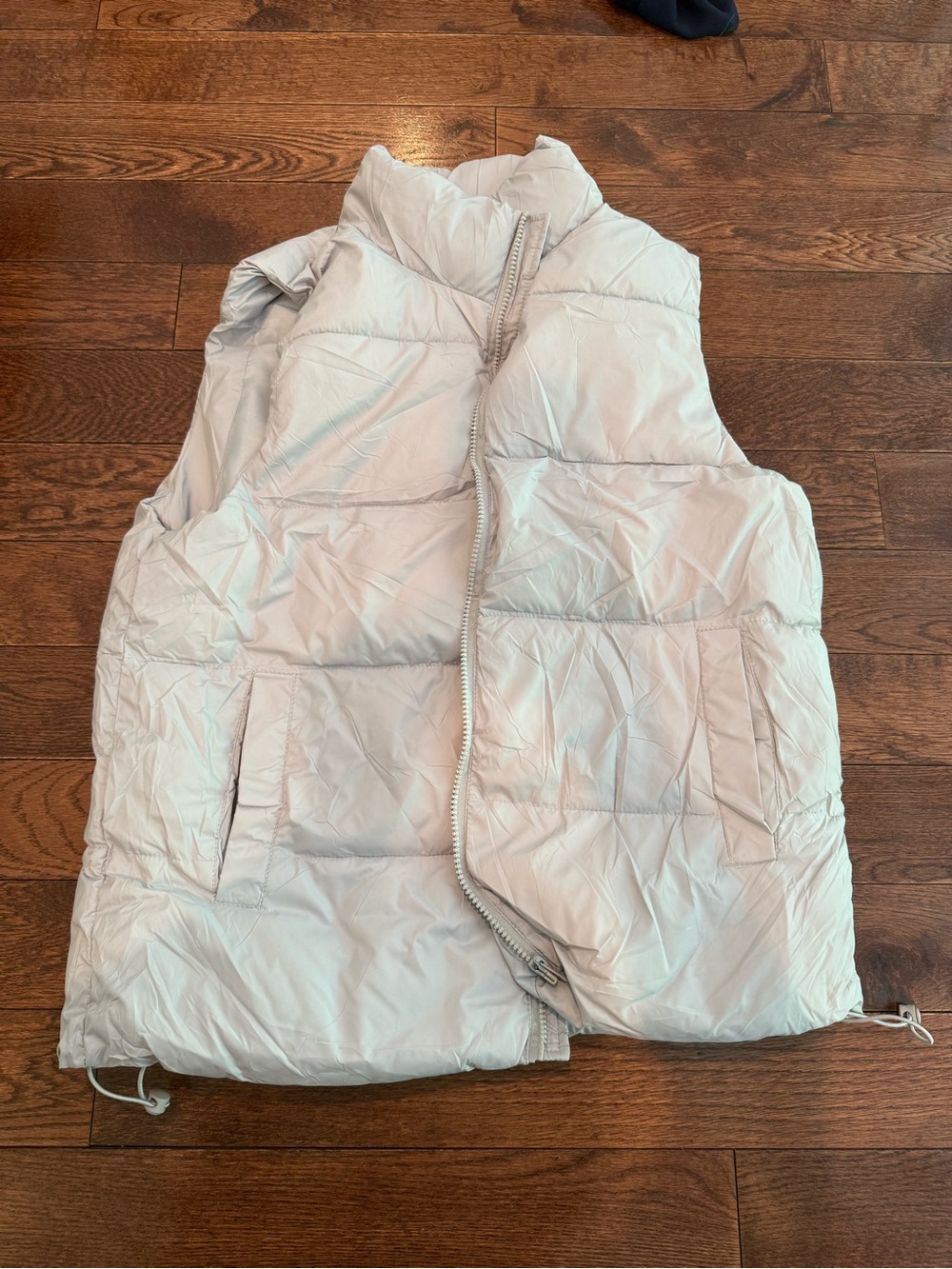 Light Gray Quilted Puffer Vest